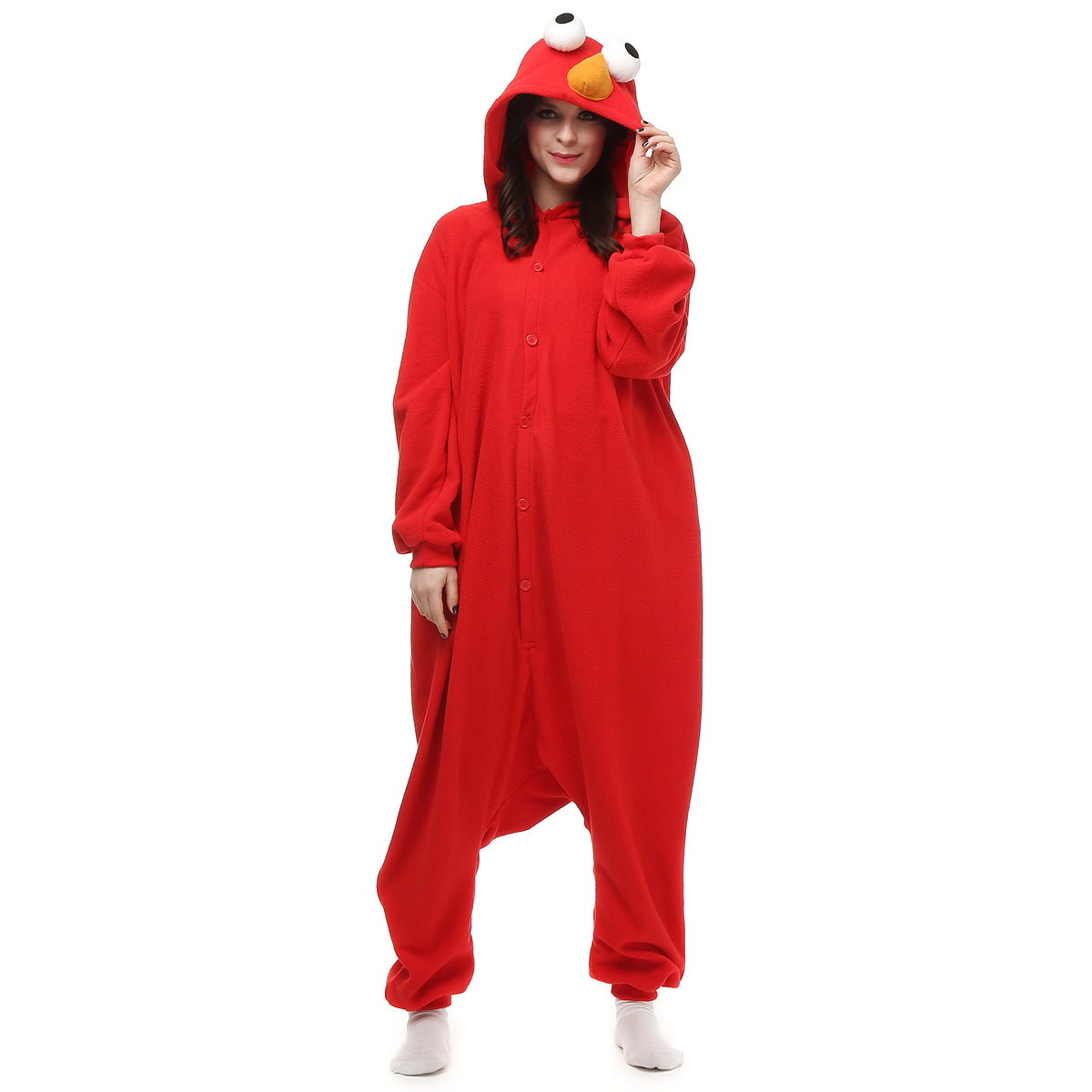 Red Furry Monster Kigurumi Onesie Pyjamas