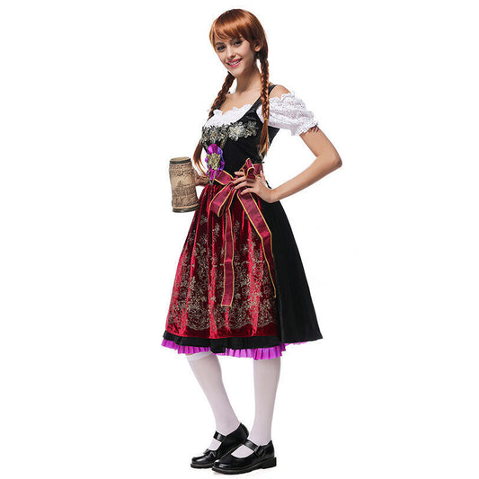 Women's Velvet Oktoberfest Dirndl Costume