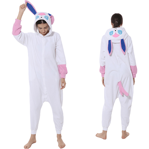Pink Ribbon Fox Kigurumi Onesie Pyjamas