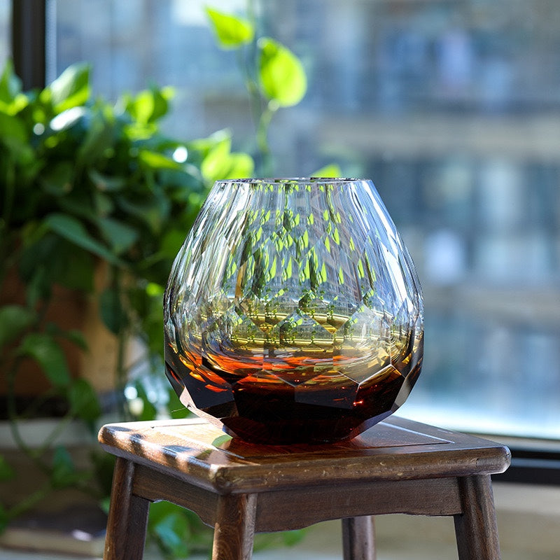 Etched Dome Glass Vase – view 2