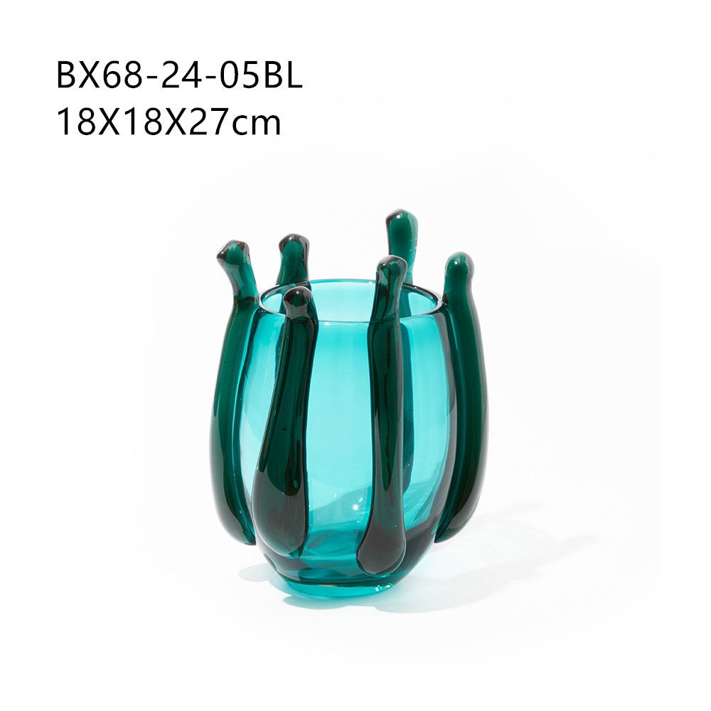Modern Droplet Sculptural Glass Vase – view 7