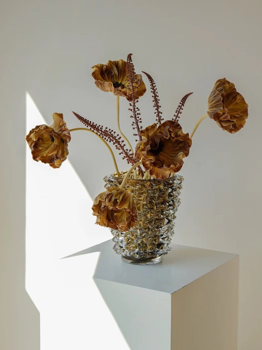 Rostrato Murano Style Spikey Glass Vase – view 2