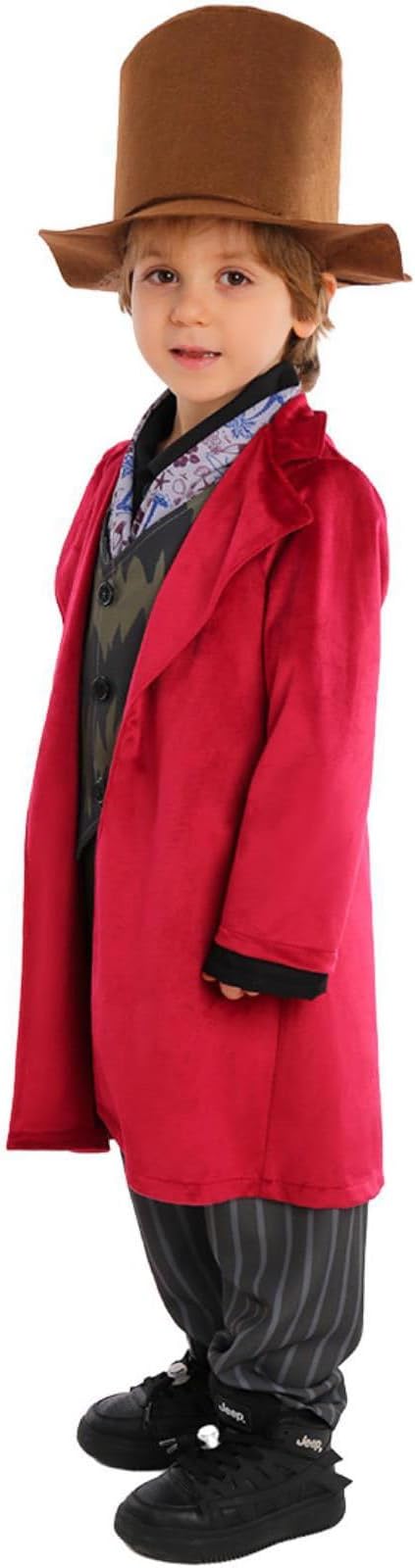 Boys Brown Red Confectioner Costume – view 3