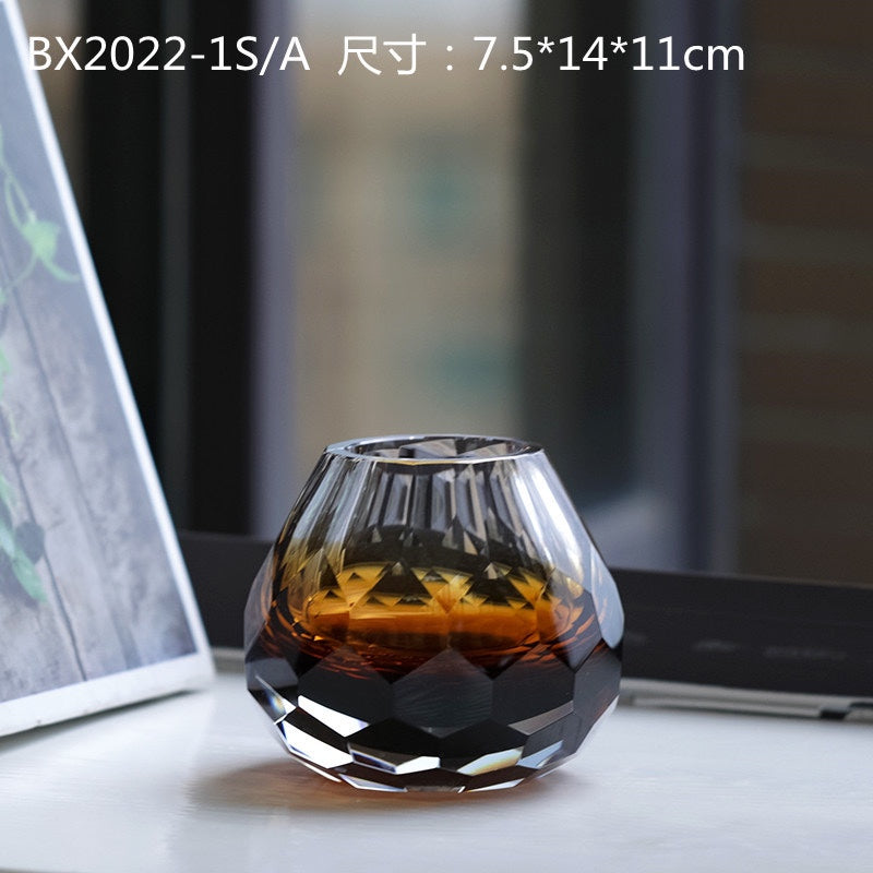 Etched Dome Glass Vase – view 6