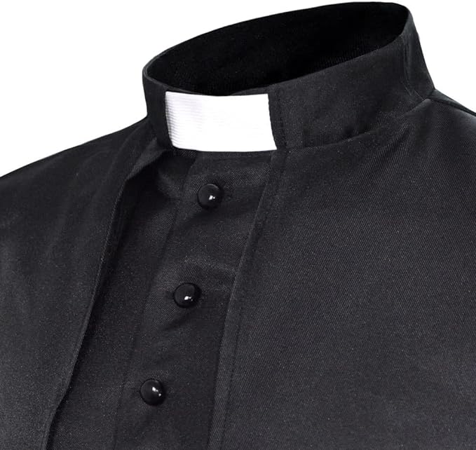 Medieval Cassock Priest Clergy Man Catholic Church Costume – view 3