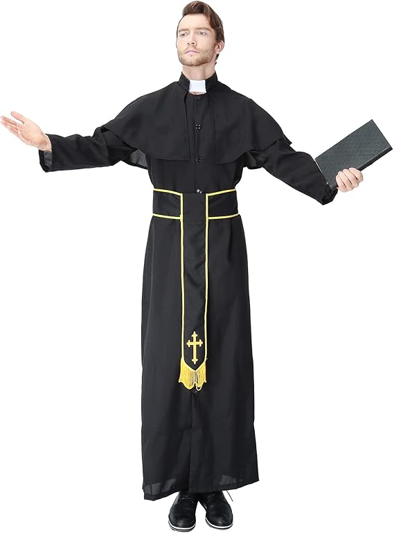 Medieval Priest Roman Clergy Pastor Costume – view 2