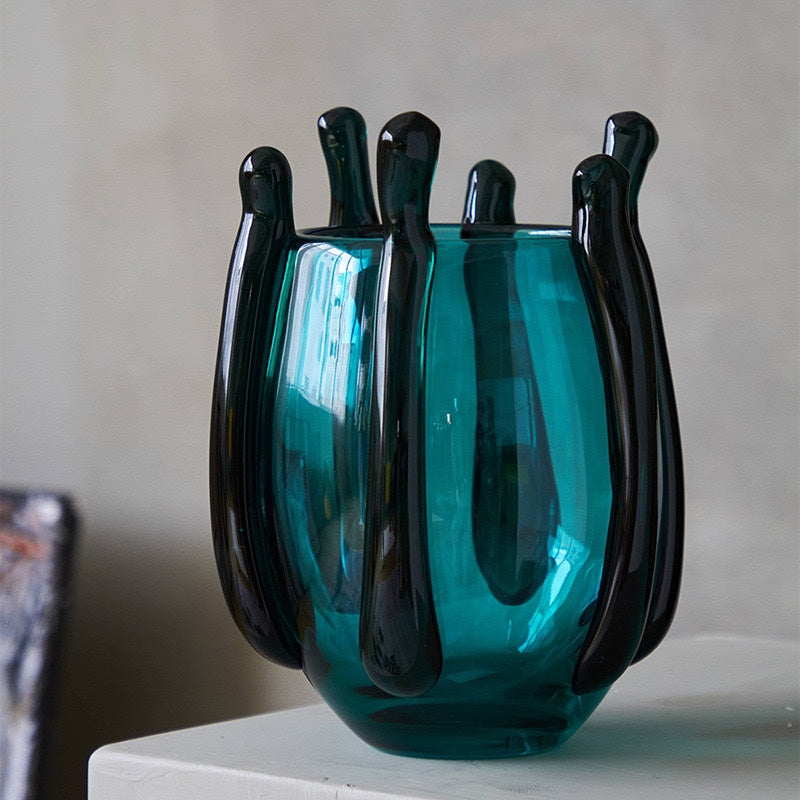 Modern Droplet Sculptural Glass Vase – view 3