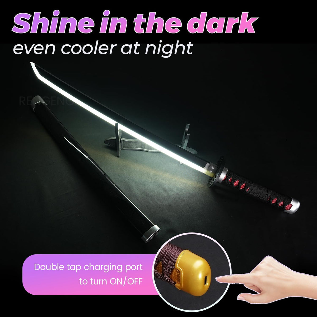 Anime Demon Hunter Light Up Katana Sword – view 2