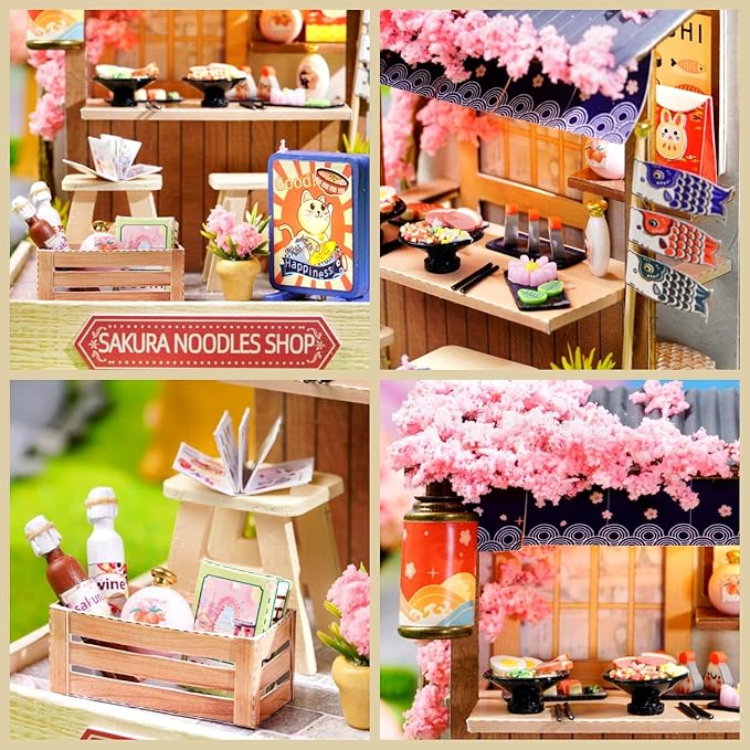 DIY Sakura Noodle Shop Miniature House Kit