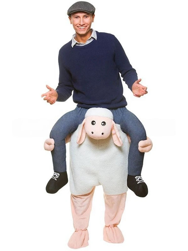 White Farm Sheep Ride-On Piggyback Costume