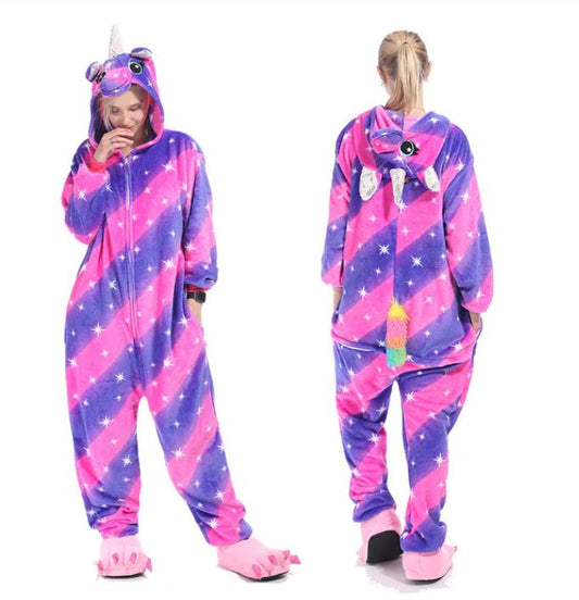 Purple and Pink Unicorn Kigurumi Onesie Pyjamas