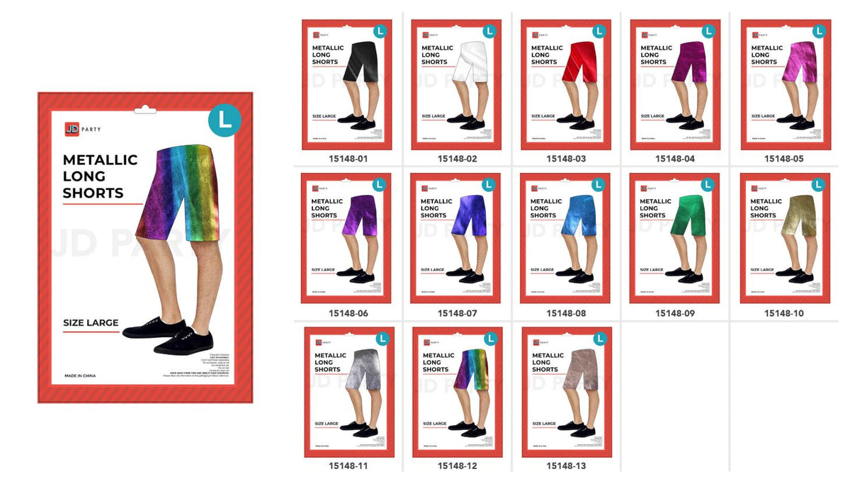 Adult Metallic Long Shorts