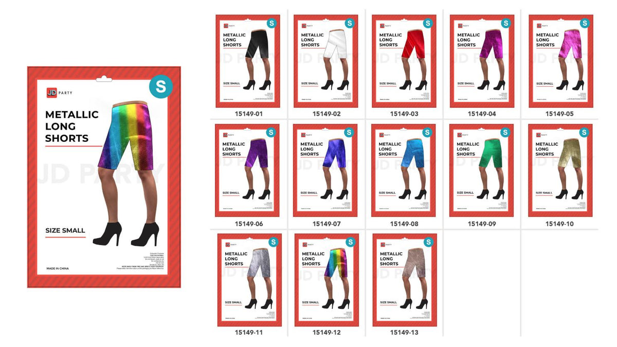 Adult Metallic Long Shorts
