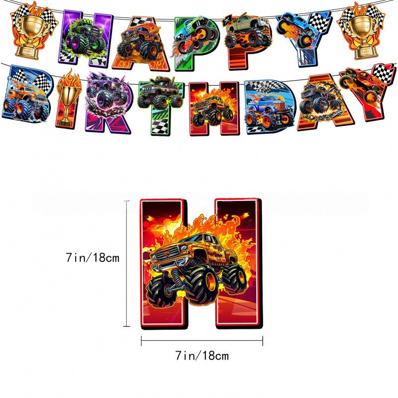Monster Truck Birthday Party Decorations Set – view 4