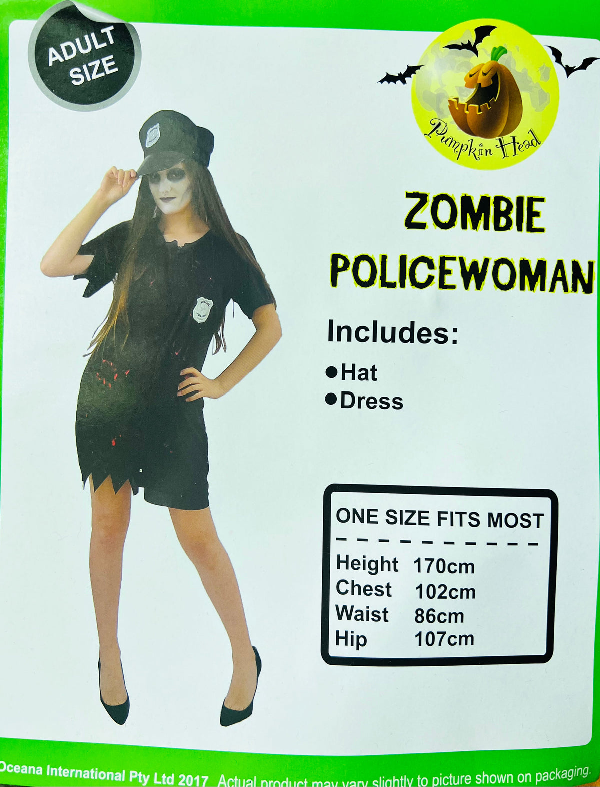 Adult Zombie Policewoman Costume