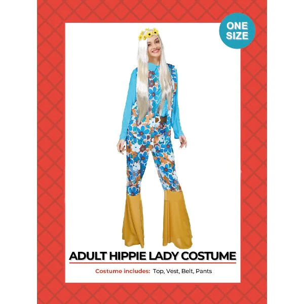 Adult Hippie Lady 1960s Costume