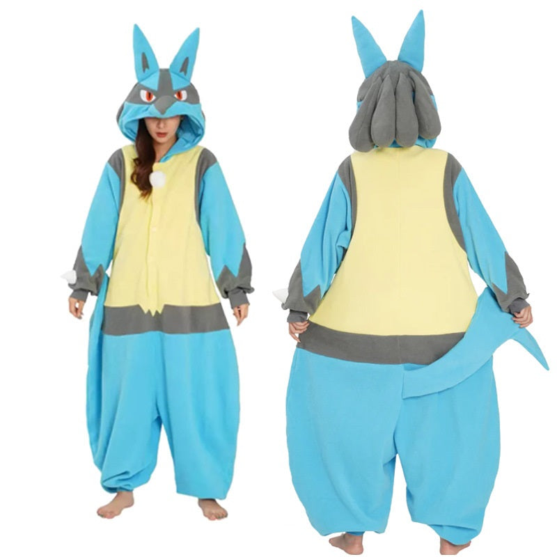 Blue Jackal Warrior Kigurumi Onesie Pyjamas