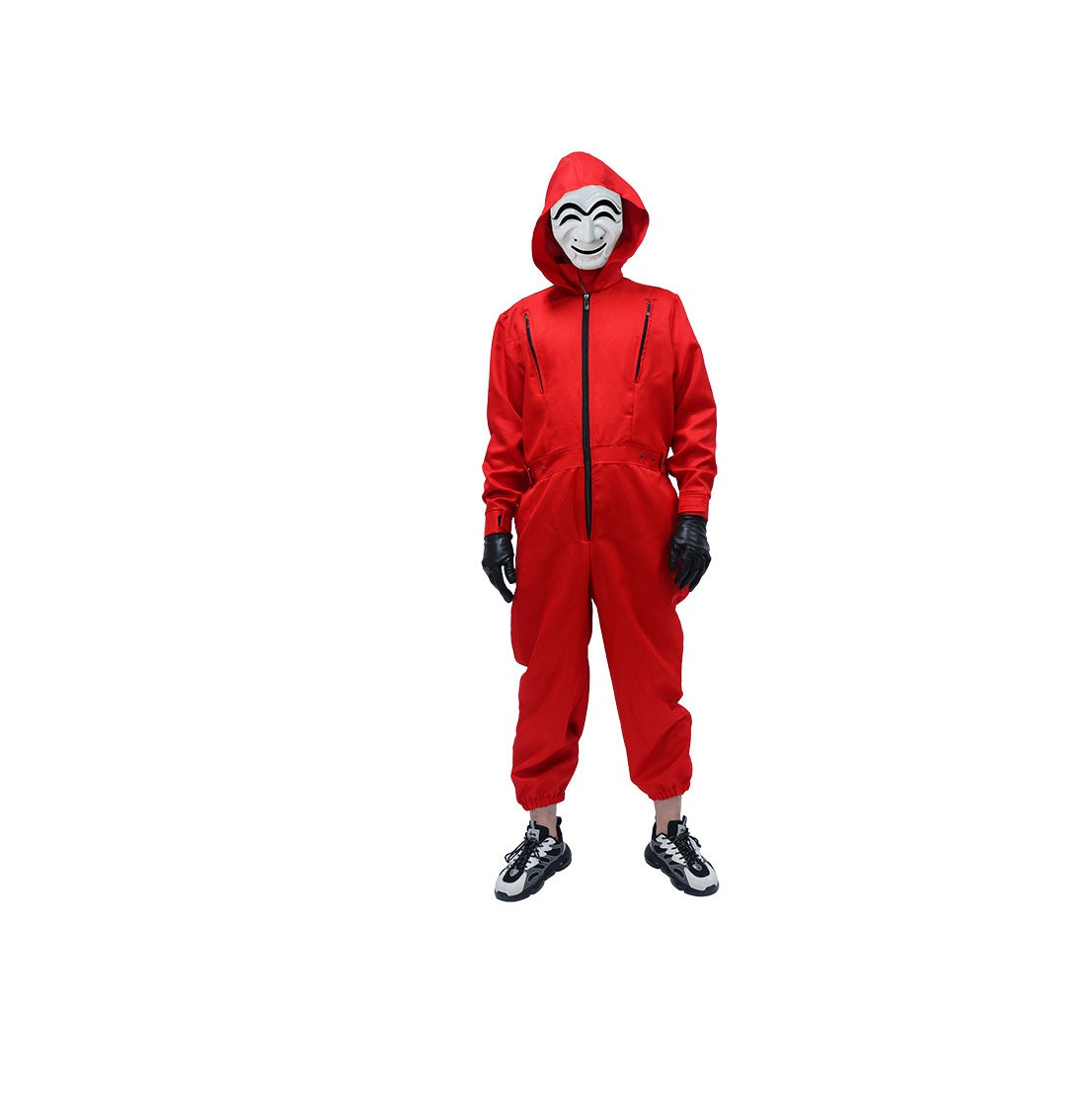 Red Heist Jumpsuit Costume with Mask