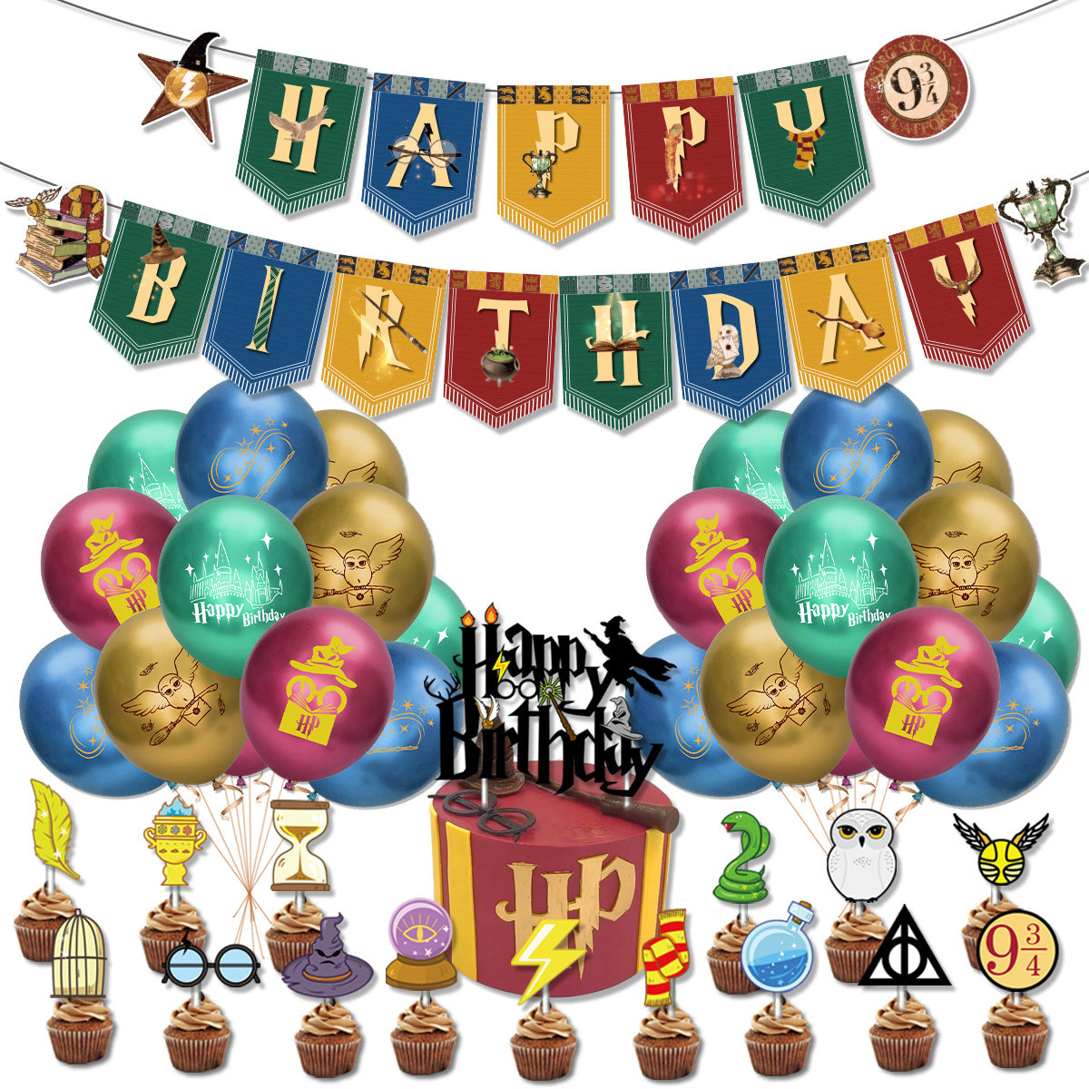 Magic Wizard Birthday Party Decorations Set