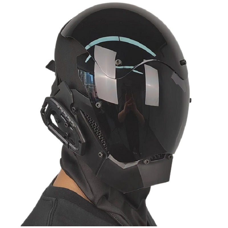 Black Cyberpunk Mask Futuristic Sci-fi Helmet Costume