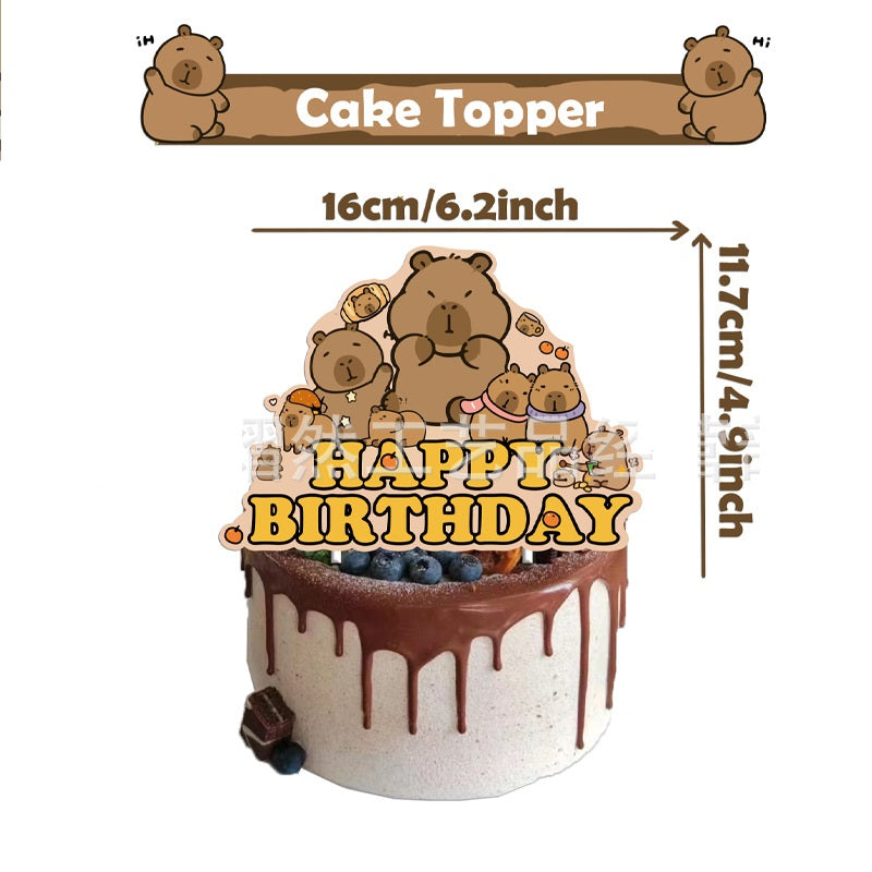 Capybara Birthday Party Decorations Set – view 3