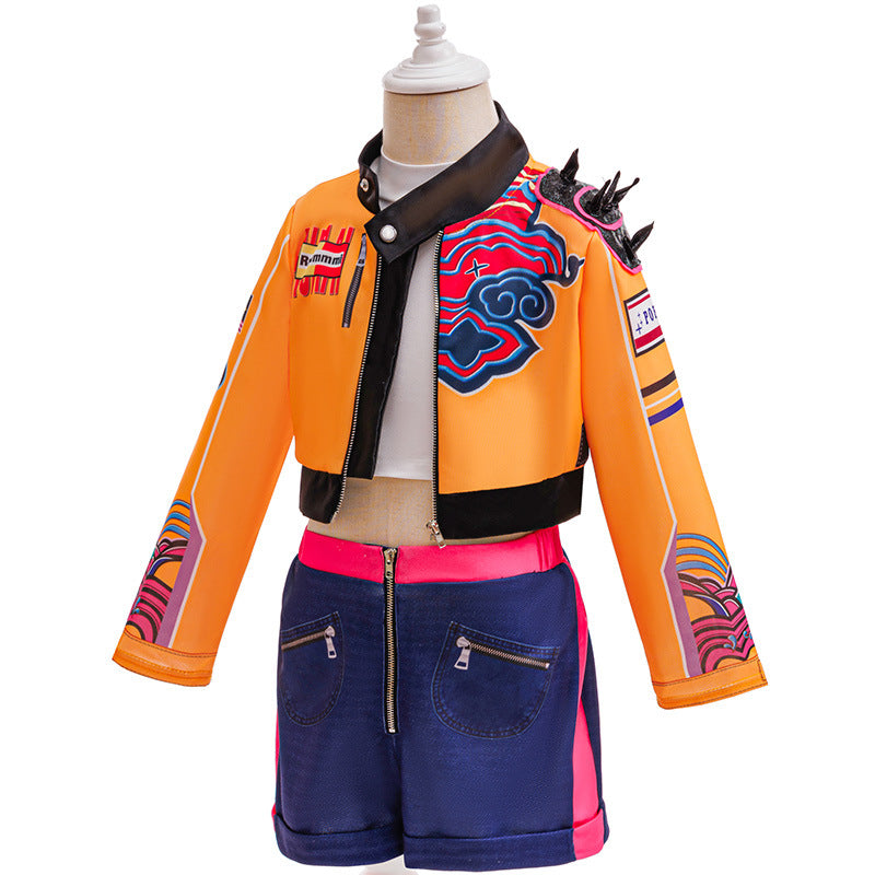Girls K-Pop Idol Hero Costume