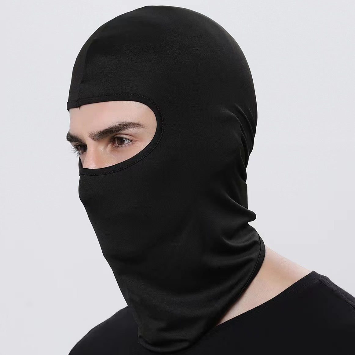 Black Cyberpunk Mask Futuristic Sci-fi Helmet Costume – view 5
