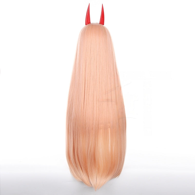Pink Demon Girl Wig & Horns Set