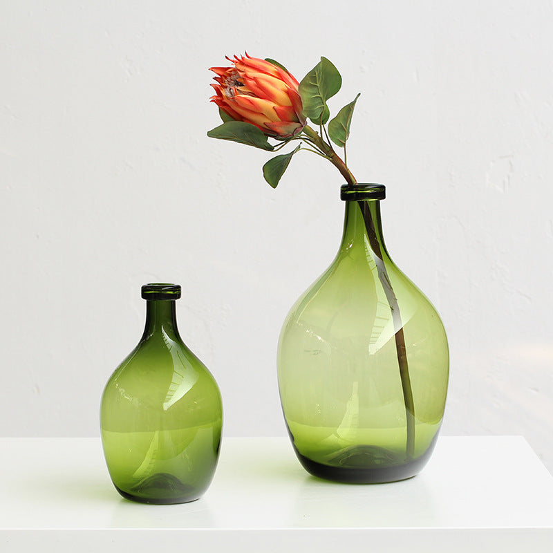 Transparent Teardrop Decorative Glass Vase – view 2