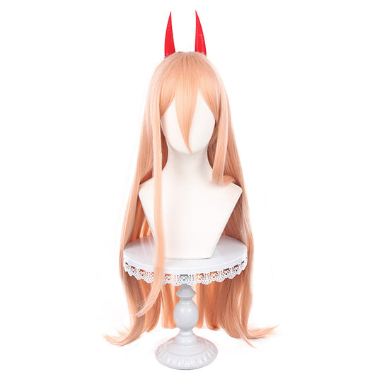 Pink Demon Girl Wig & Horns Set