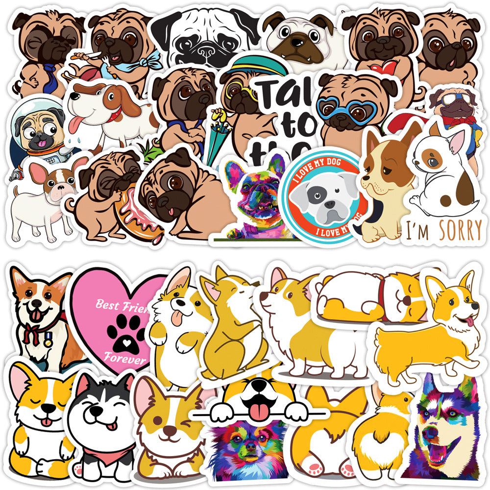 Corgi Pug Dog Vinyl Sticker Pack