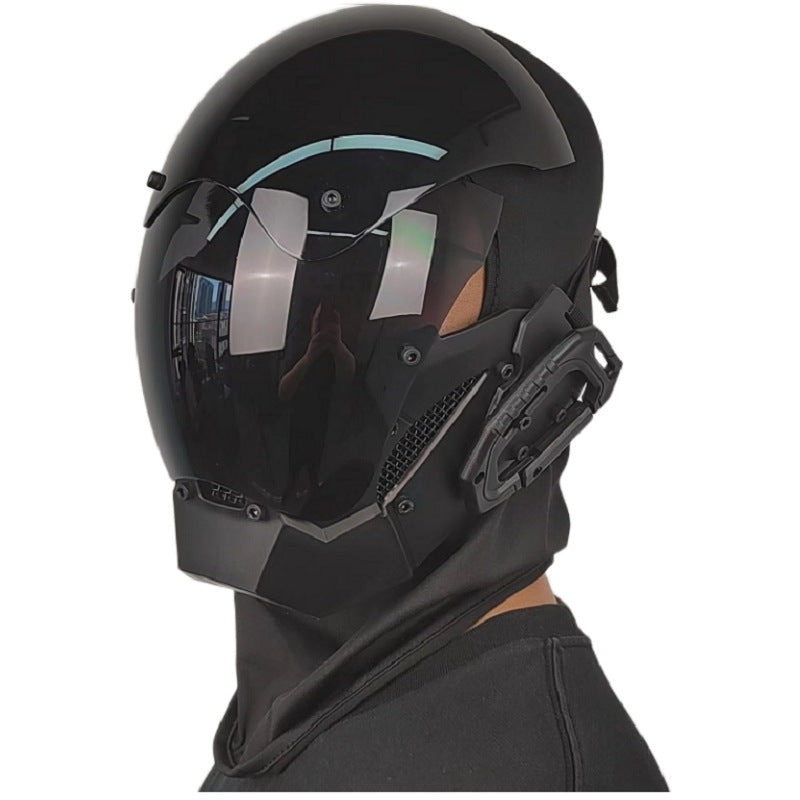 Black Cyberpunk Mask Futuristic Sci-fi Helmet Costume – view 4