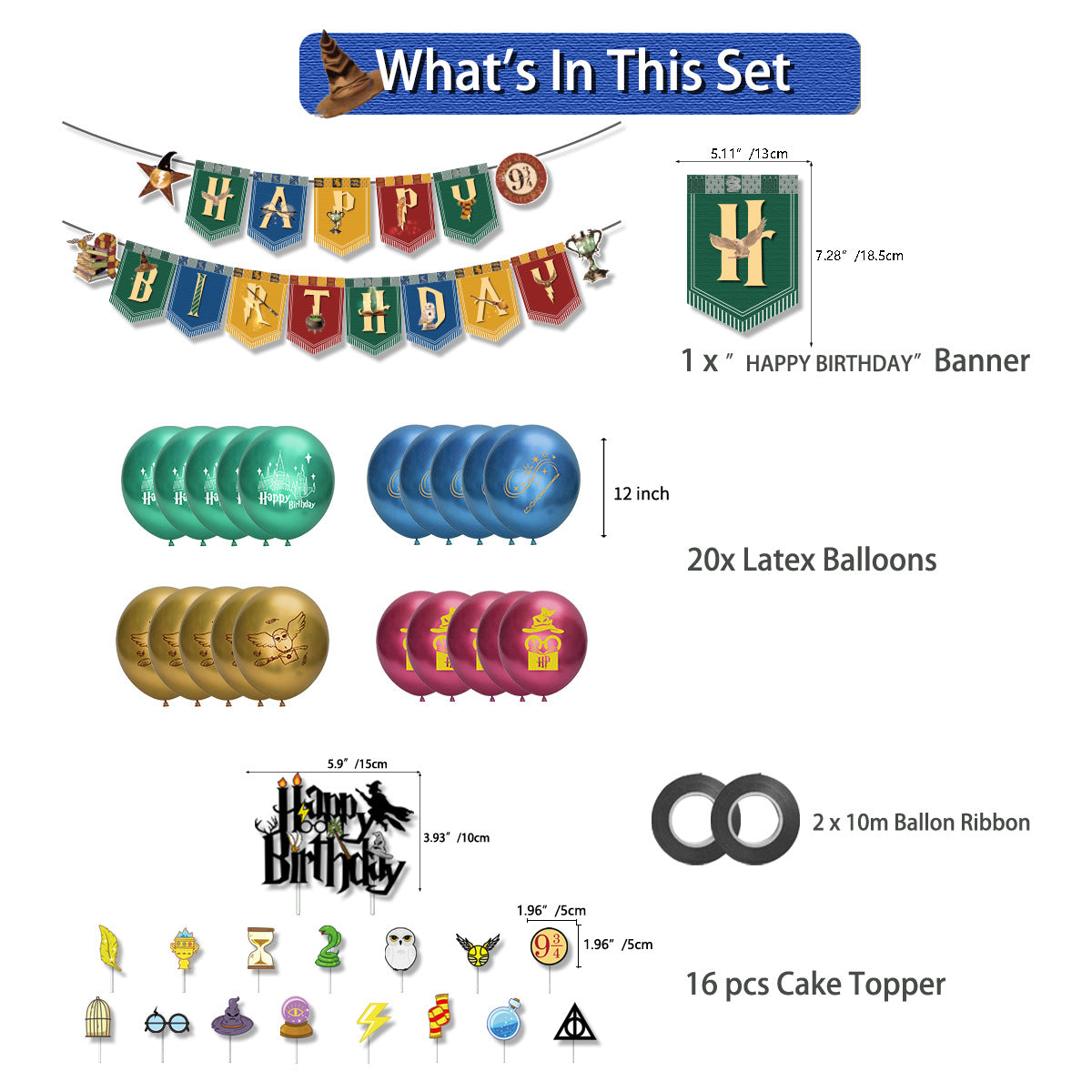 Magic Wizard Birthday Party Decorations Set