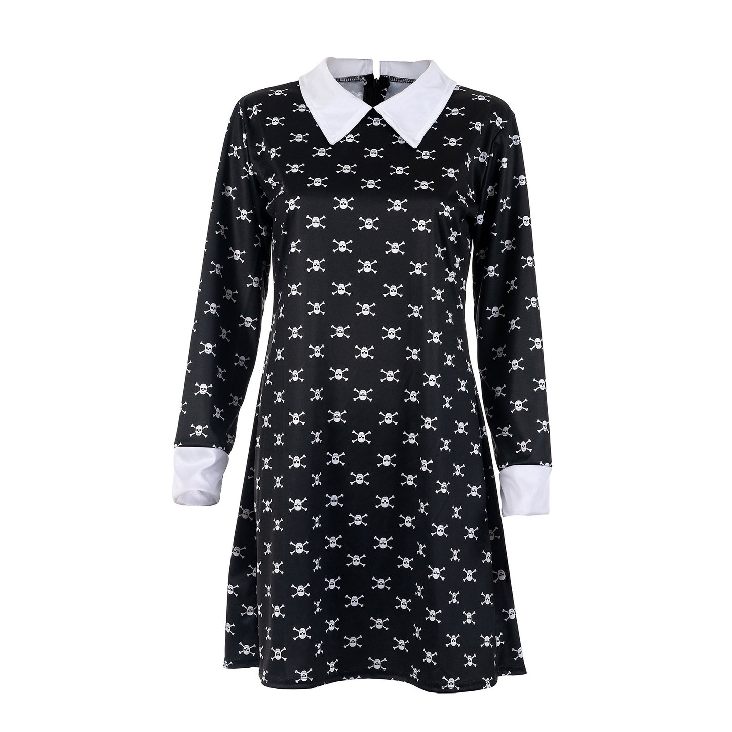 Black Gothic Schoolgirl Costume with Wig