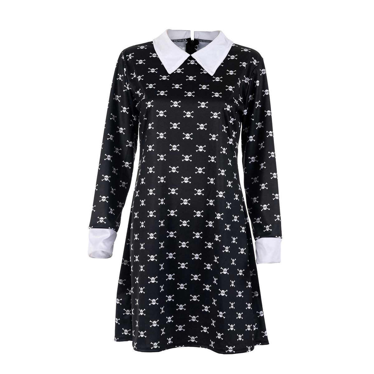 Black Gothic Schoolgirl Costume with Wig
