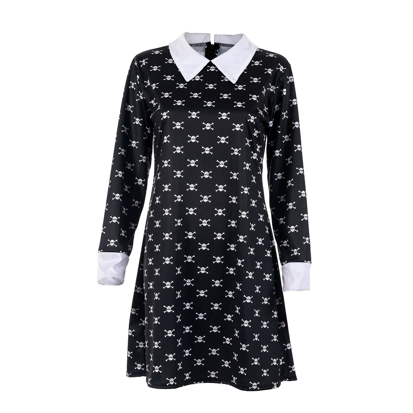 Black Gothic Schoolgirl Costume with Wig