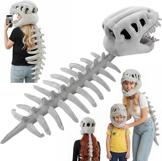 Kids & Adults Dinosaur Skeleton Plush Spinosaurus Costume