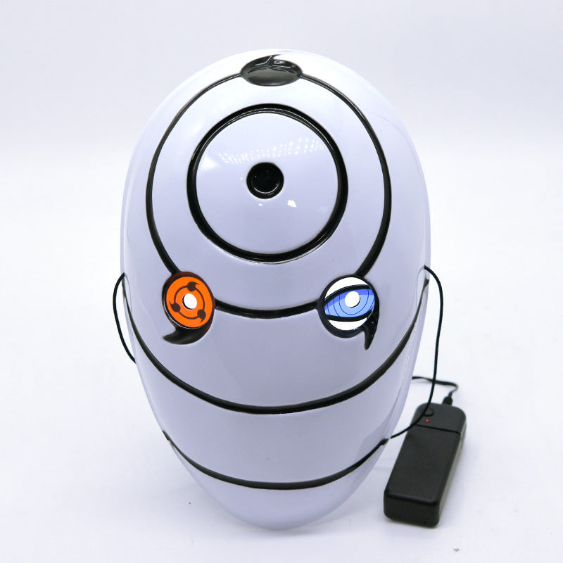 Orange Spiral Ninja LED Mask Helmet Costume