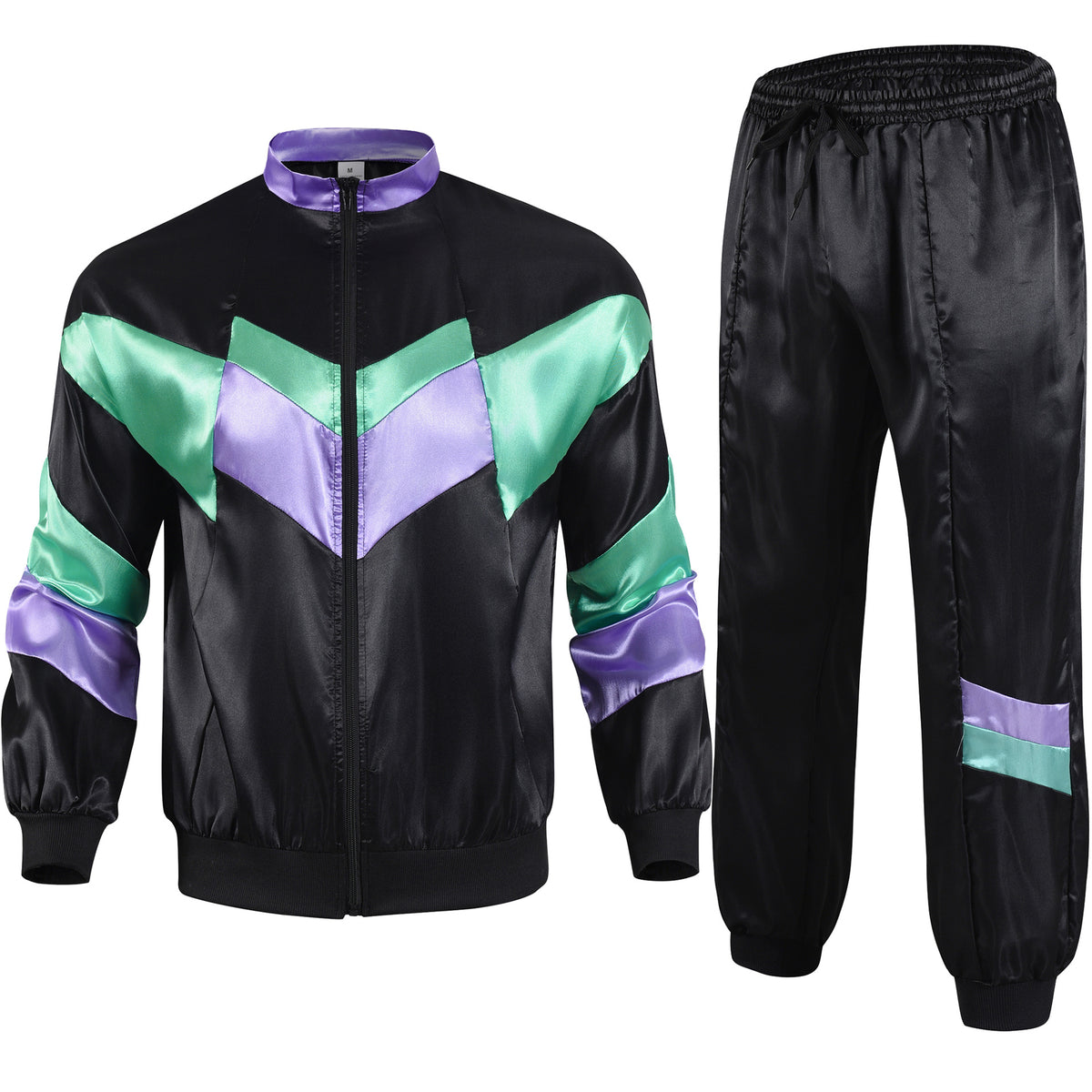 Adult 1980s Disco Party Retro Tracksuit Costumes Hip Hop Shell Suit 80s Height of Fashion