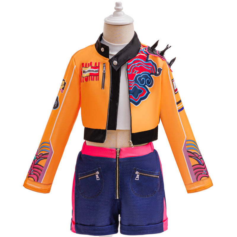 Girls K-Pop Idol Hero Costume