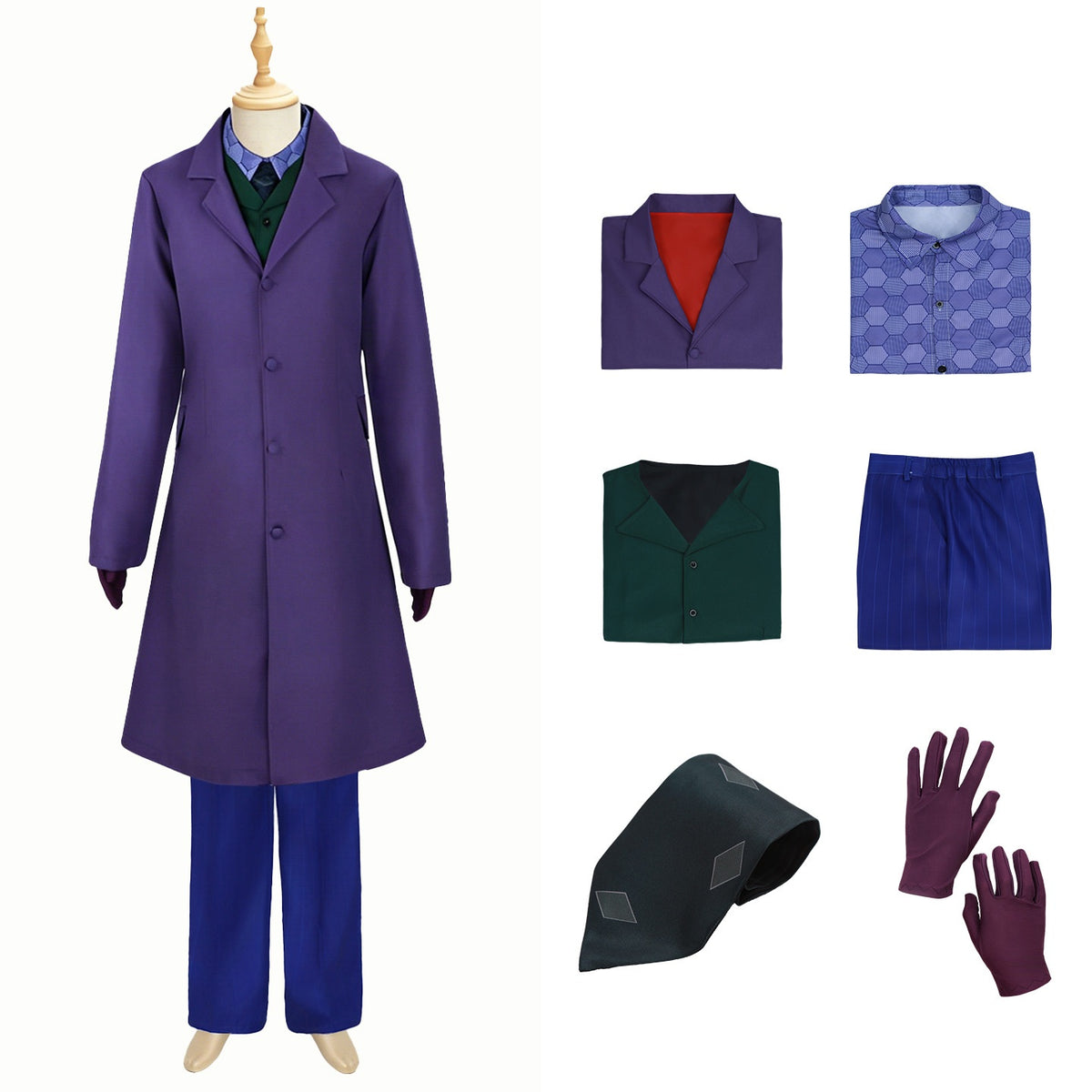 Adult Purple Suit Villain Clown – view 3