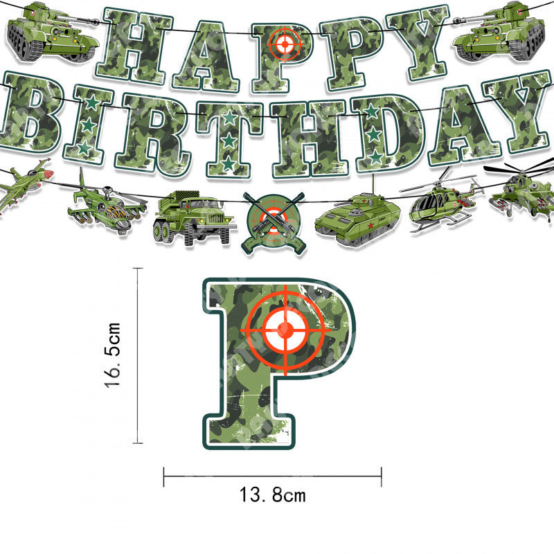 Army Military Theme Birthday Party Decorations Set – view 3