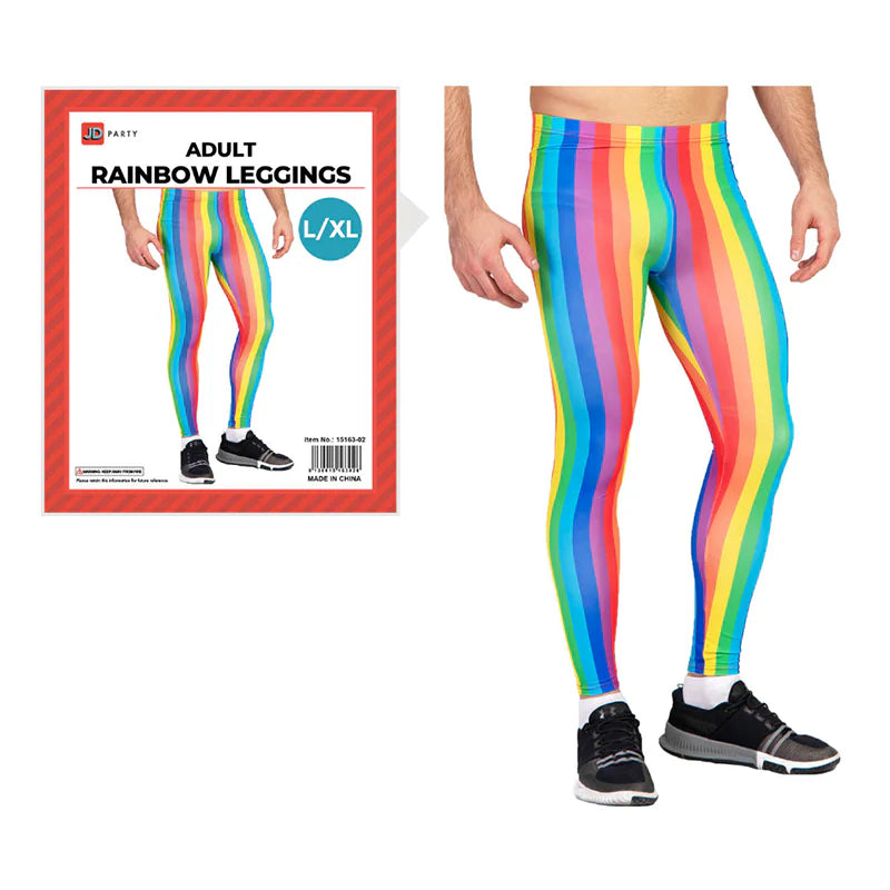 Adult Rainbow Stripe Leggings – view 3
