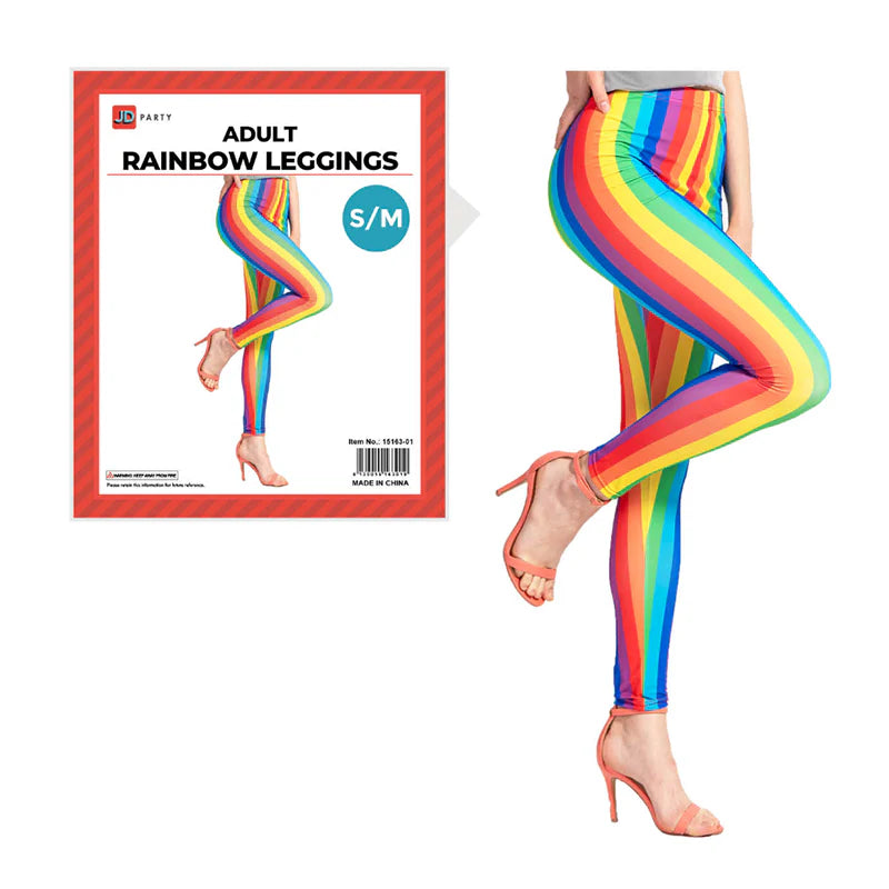Adult Rainbow Stripe Leggings – view 2