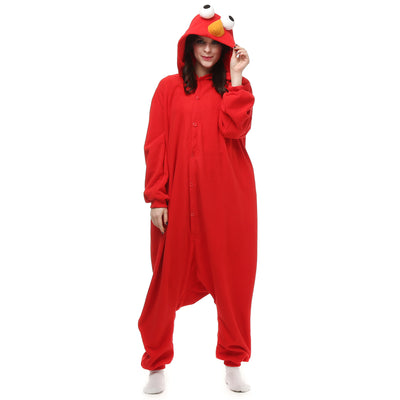 Red Furry Monster Kigurumi Onesie Pyjamas