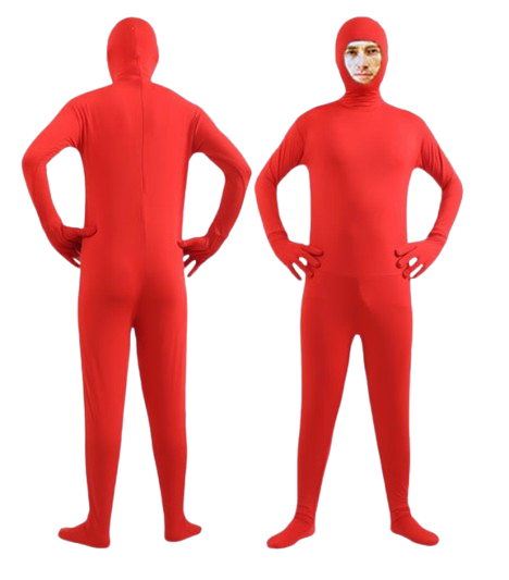 Kids & Adults Open Face Invisible Man Morph Suit Spandex Bodysuit – view 7