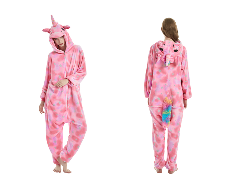 Pink Stars Unicorn Kigurumi Onesie Pyjamas