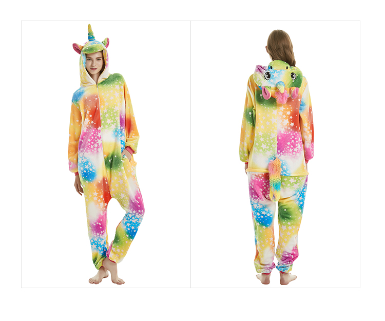 Rainbow Stars Unicorn Kigurumi Onesie Pyjamas