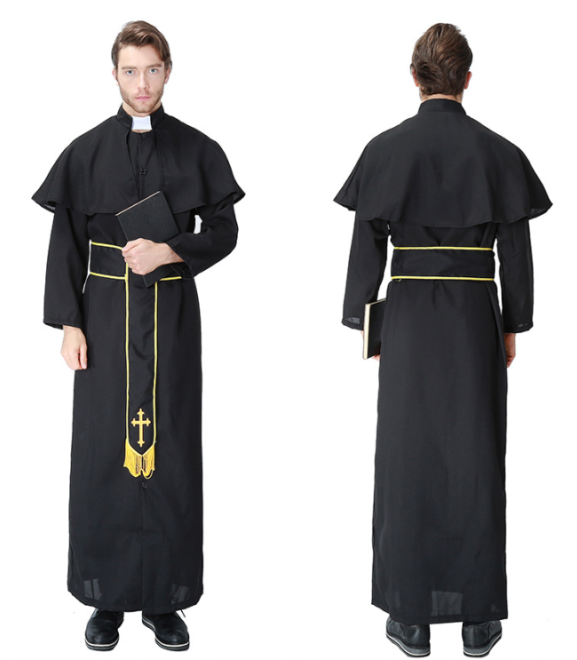 Medieval Priest Roman Clergy Pastor Costume