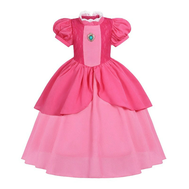 Girls Pink Mushroom Princess Dress